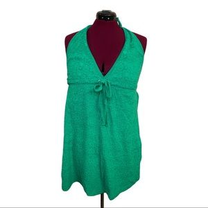 NWT Miken Green Halter Mini Bathing Suit Cover-Up in Size XL